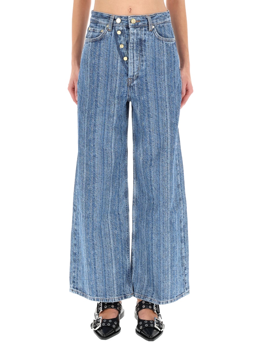 STRIPED "BAGGY" JEANS J1882566 (GANNI / ジーンズ ) | GANNI (ガニー)