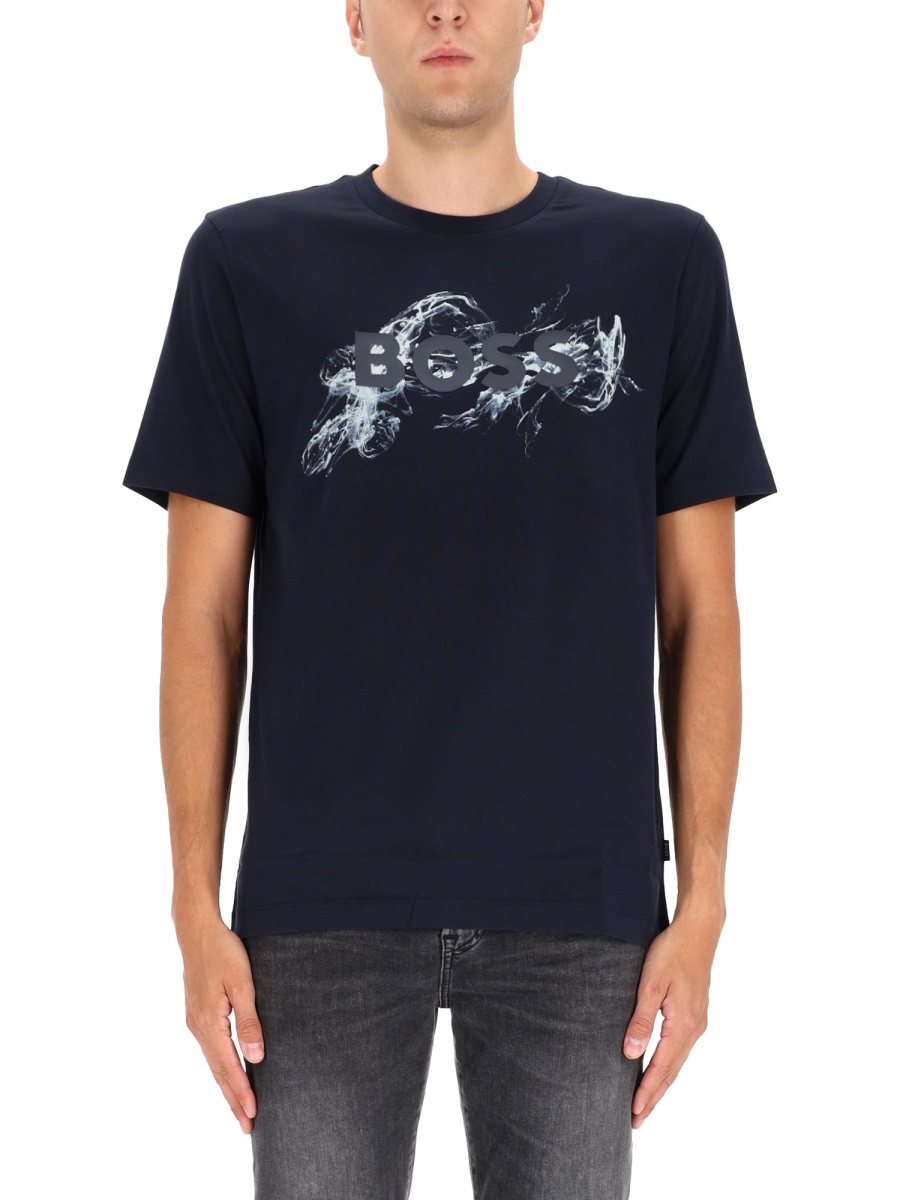 "THOMPSON" T-SHIRT WITH PRINT 5054928210275619404 (HUGO BOSS / Tシャツ・カットソー ) | HUGO BOSS (ヒューゴボス)