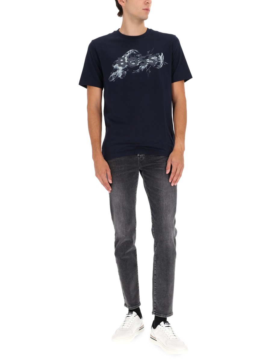 "THOMPSON" T-SHIRT WITH PRINT 5054928210275619404 (HUGO BOSS / Tシャツ・カットソー ) | HUGO BOSS (ヒューゴボス)(1)