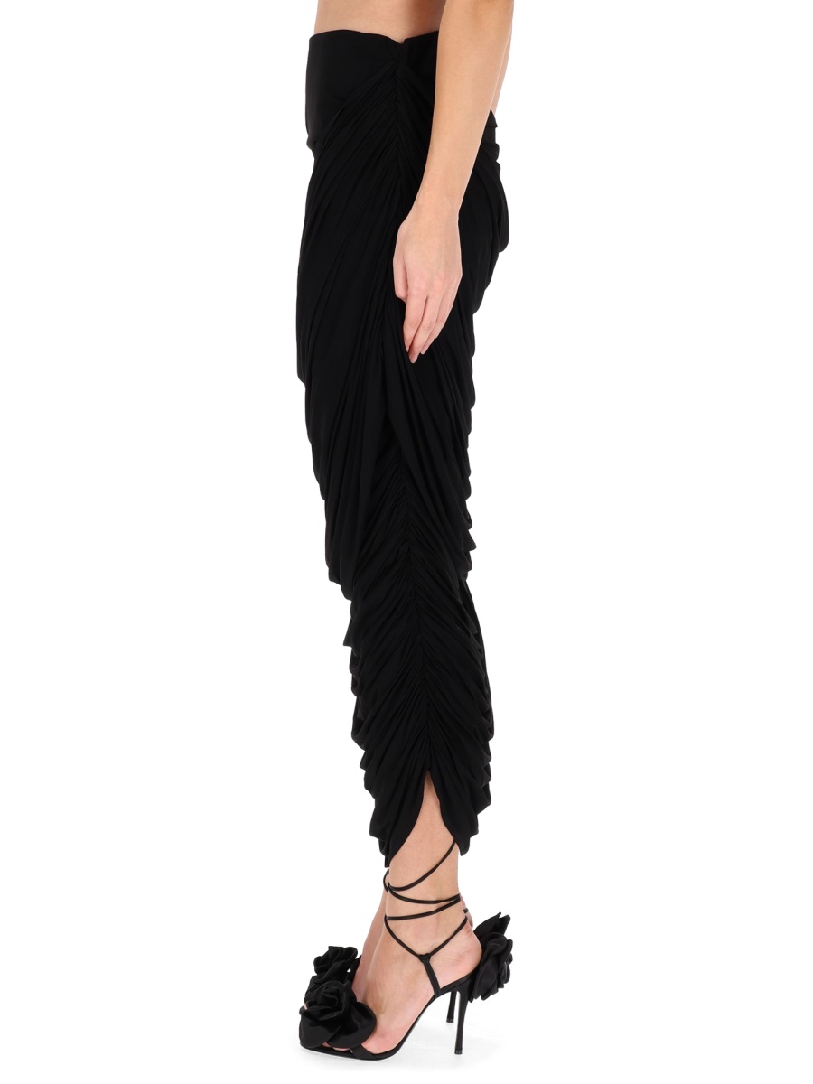 DRAPED MIDI SKIRT 221925BLACK (MAGDA BUTRYM / スカート ) | MAGDA BUTRYM (マグダブトリム)(4)