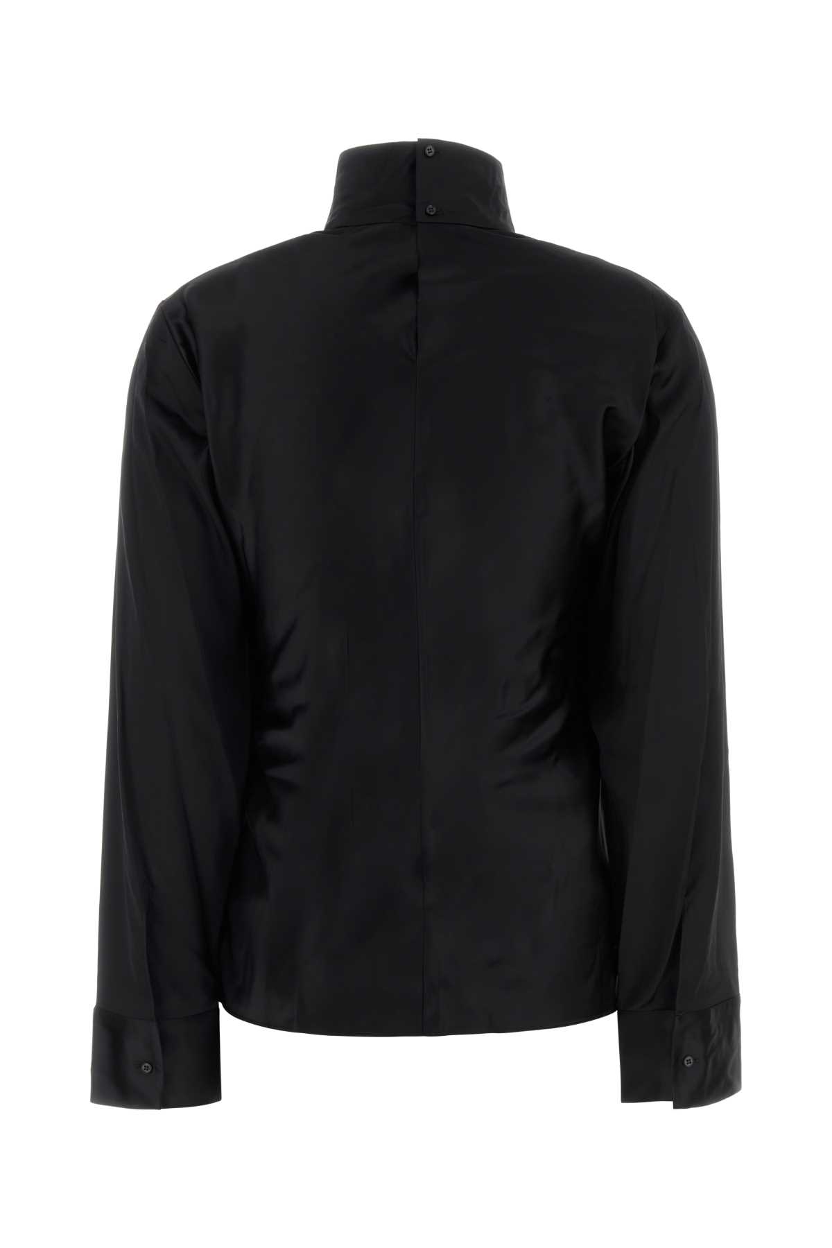 Black stretch satin top 325CCH094VI00739999 (Courrèges / シャツ・ブラウス ) | Courrèges (クレージュ)(1)