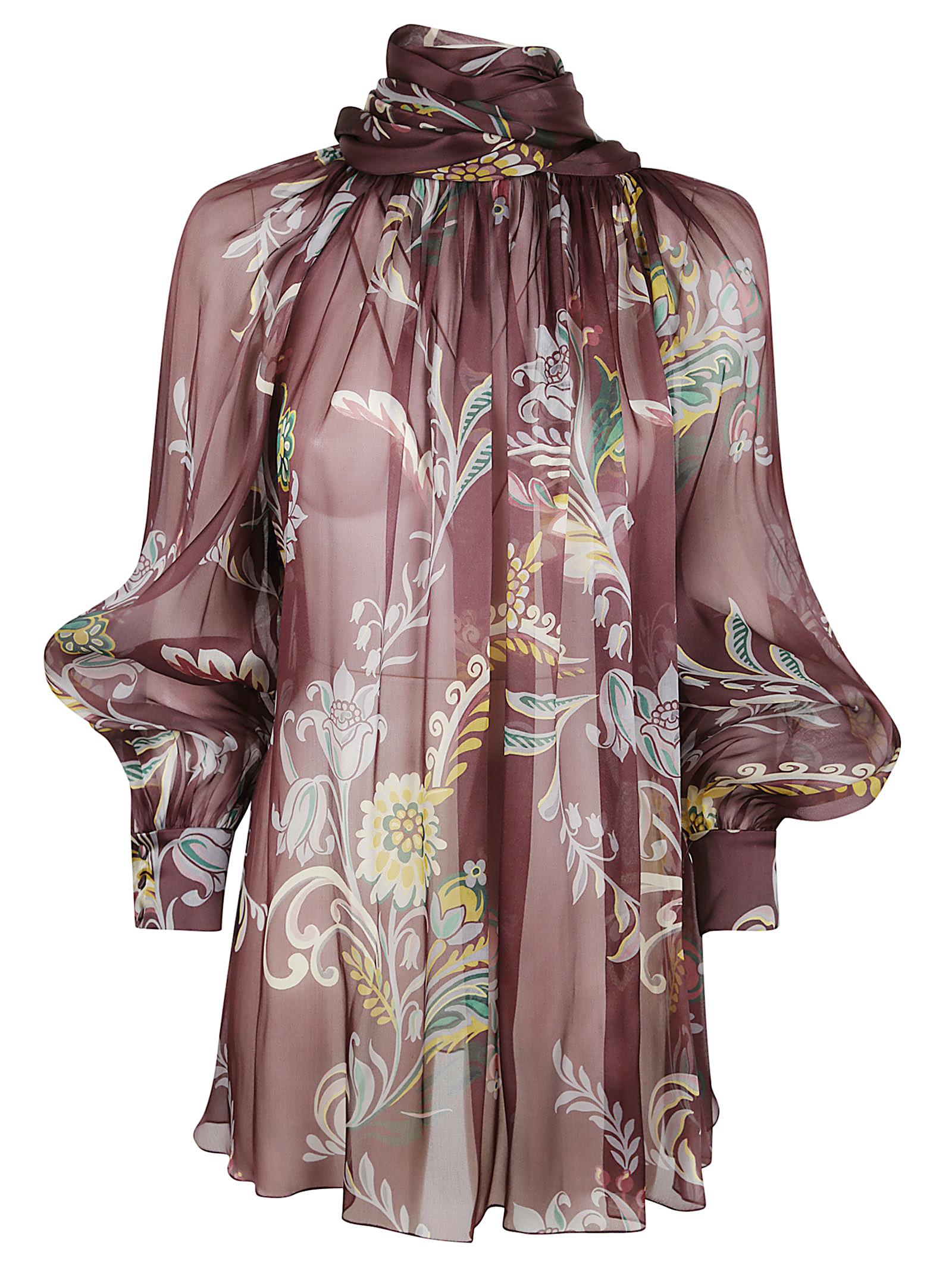 WOMEN`S RUCHED TOP WITH SCARF WRJA015099SA1M0M0696 (ETRO / シャツ・ブラウス ) | ETRO (エトロ)