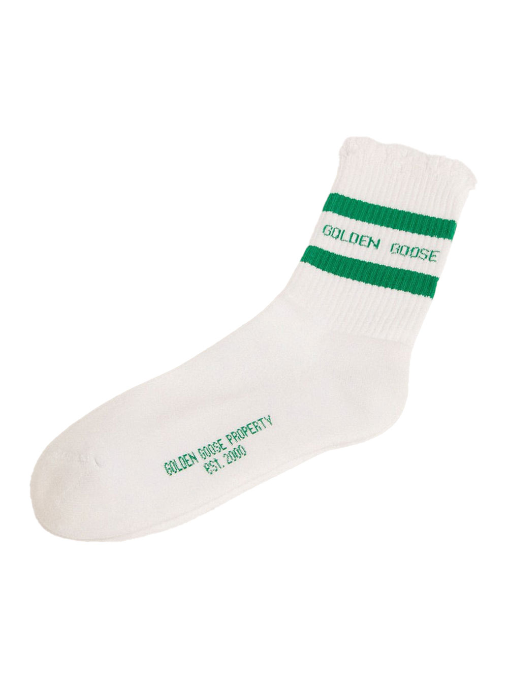 LOGO AND STRIPES COTTON BLEND SOCKS GUP00883P00048781237 (Golden Goose / アンダーウェア ) | Golden Goose (ゴールデングース)