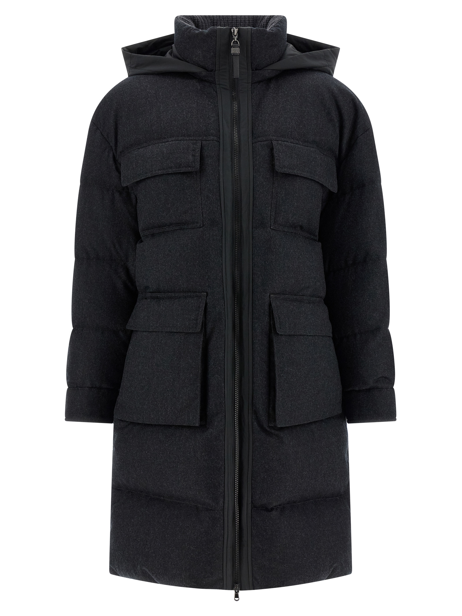 'Shiny Zipper Pull' long down jacket MT2269787C005 (Brunello Cucinelli / ダウンジャケット・コート ) | Brunello Cucinelli (ブルネロ・クチネリ)