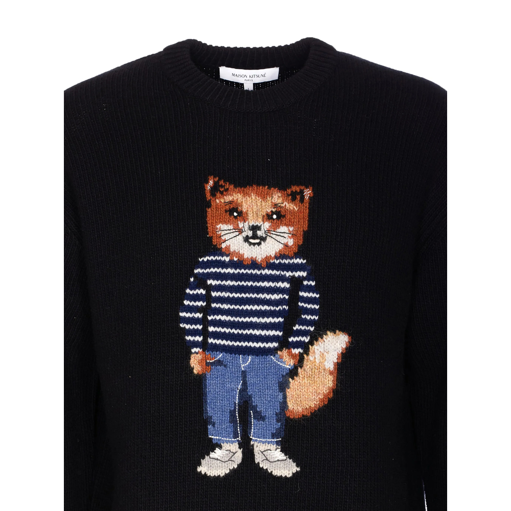 Sweater Maison Kitsuné PM00806KH0002BLACK (Maison Kitsuné / ニット・セーター・カーディガン ) | Maison Kitsuné (メゾン キツネ)(3)