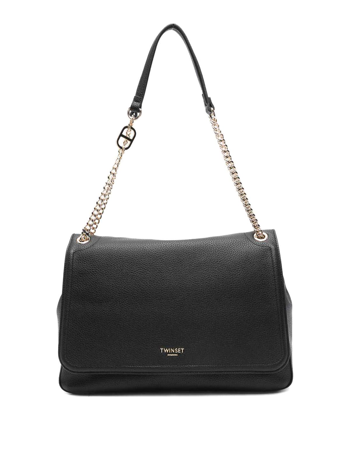 Leather shoulder bag with chain 252TB706200006 (TWINSET / ハンドバッグ・ショルダーバッグ ) | TWINSET (ツインセット)