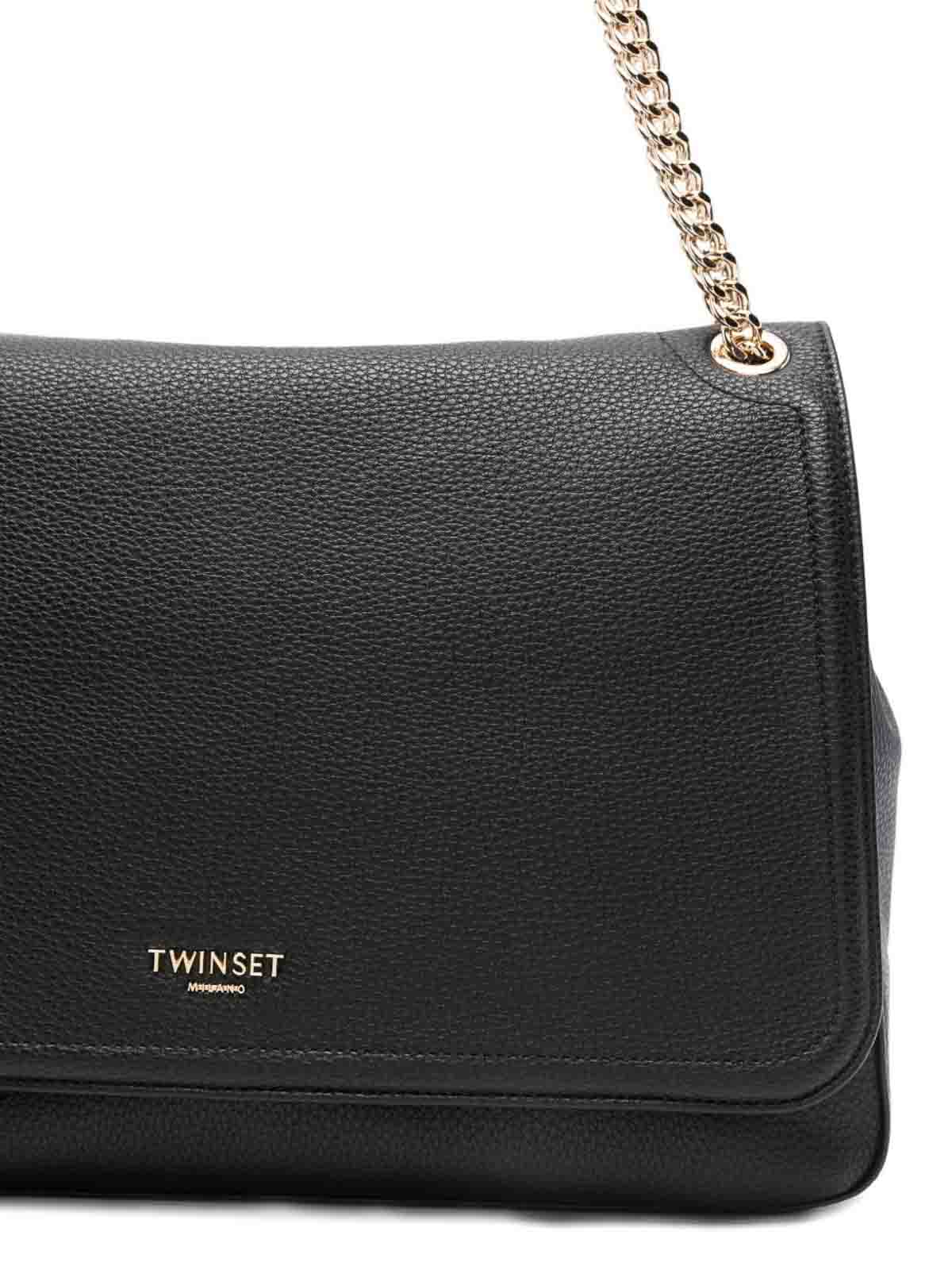 Leather shoulder bag with chain 252TB706200006 (TWINSET / ハンドバッグ・ショルダーバッグ ) | TWINSET (ツインセット)(3)