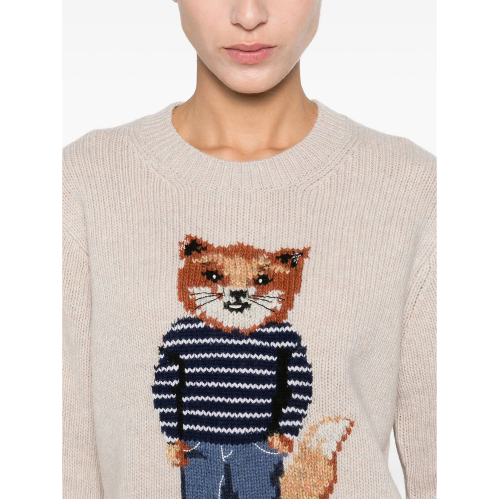 Sweater Maison Kitsuné PW00812KH0002PAWHI (Maison Kitsuné / ニット・セーター・カーディガン ) | Maison Kitsuné (メゾン キツネ)(4)