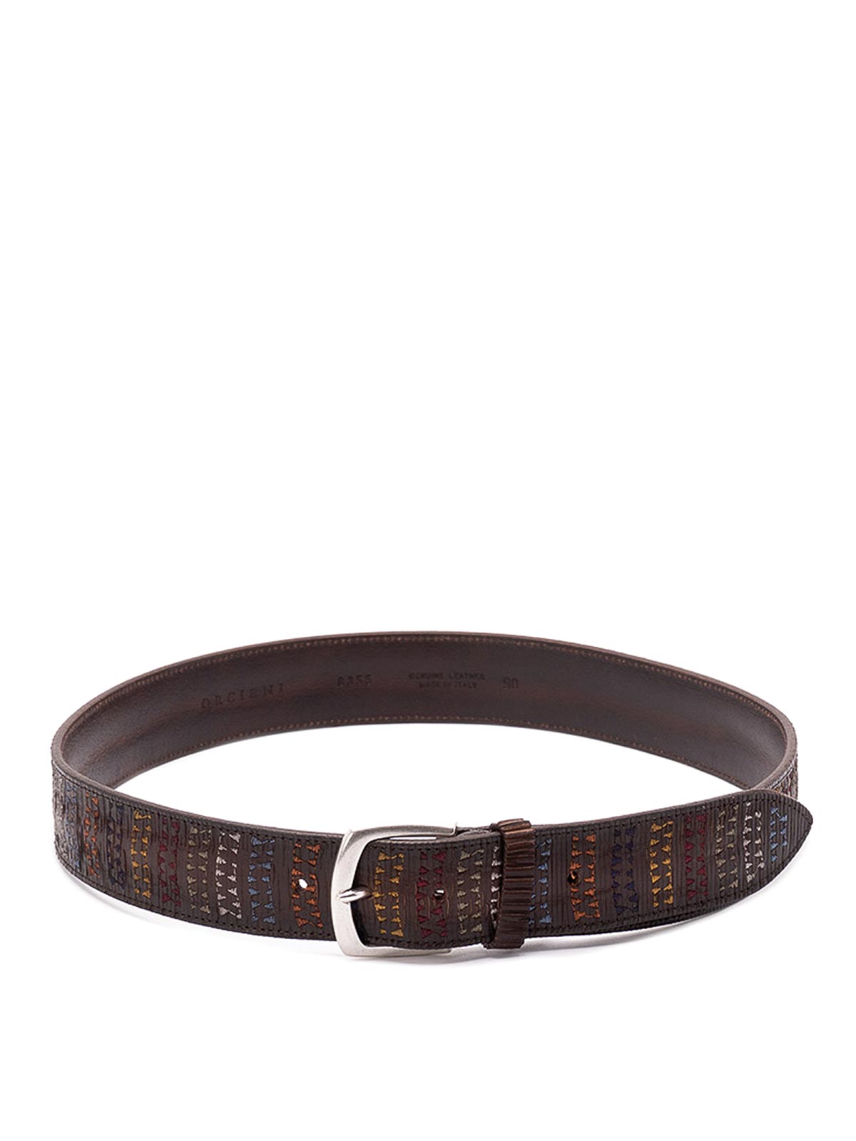 `Blade Trait` Belt U08355BTRTMORO (ORCIANI / ベルト・サスペンダー ) | ORCIANI (オルチアーニ)