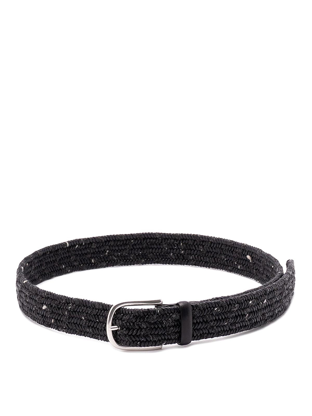 `Melange` Leather And Wool Belt U07556MLGANTRACITE (ORCIANI / ベルト・サスペンダー ) | ORCIANI (オルチアーニ)