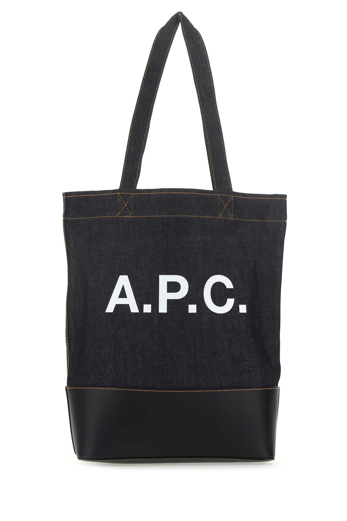 Blue denim and leather shopping bag CODDPM61444IAK (A.P.C. / トートバッグ ) | A.P.C. (アーペーセー)