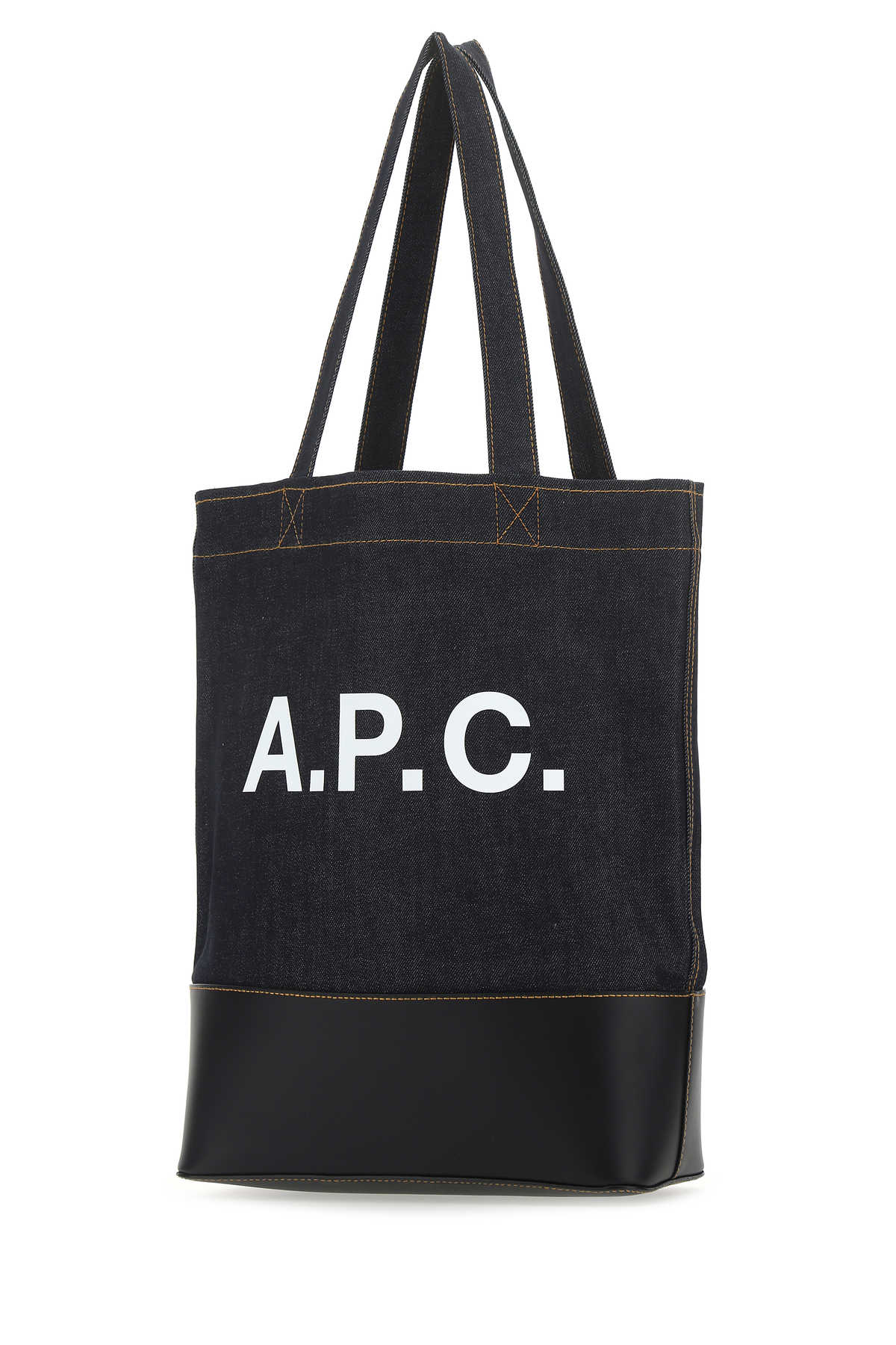 Blue denim and leather shopping bag CODDPM61444IAK (A.P.C. / トートバッグ ) | A.P.C. (アーペーセー)(1)