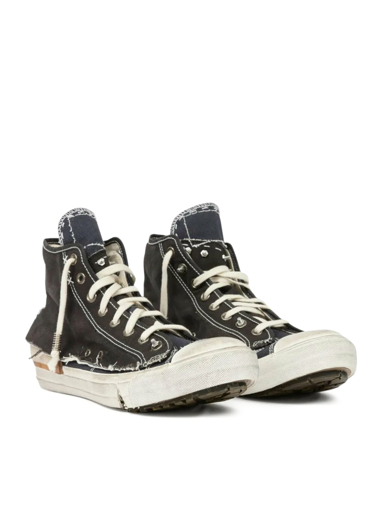 "LOVE TO DEATH" HIGH-TOP CANVAS SNEAKERS WITH DESTRUCTURED DETAILS S97WS0082P7454HB130 (Maison Margiela / スニーカー ) | Maison Margiela (メゾン マルジェラ)(1)