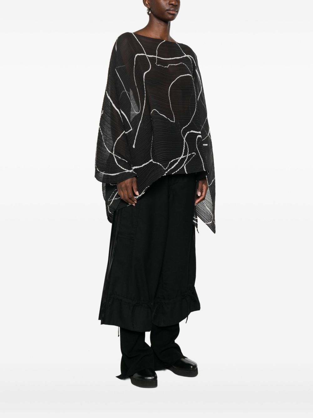 Pleats Please Scarfs Black PP59AD17115 (PLEATS PLEASE ISSEY MIYAKE / カジュアルジャケット ) | PLEATS PLEASE ISSEY MIYAKE (プリーツ プリーズ イッセイ ミヤケ)(2)