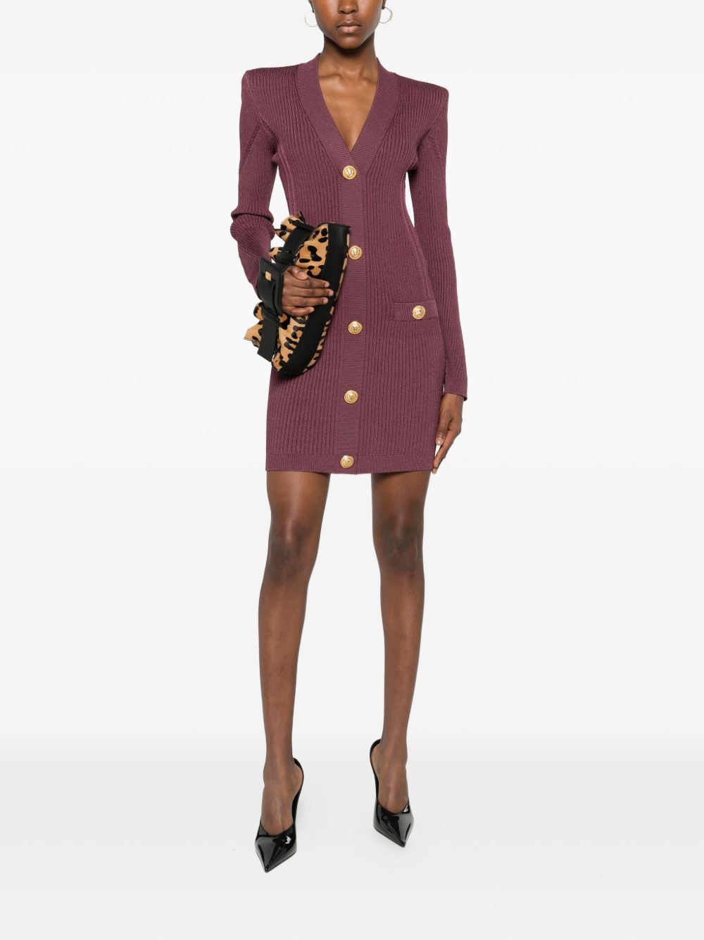 Balmain Dresses Purple FF0R8033KJ155DR (Balmain / ワンピース・ドレス・オールインワン ) | Balmain (バルマン)(3)