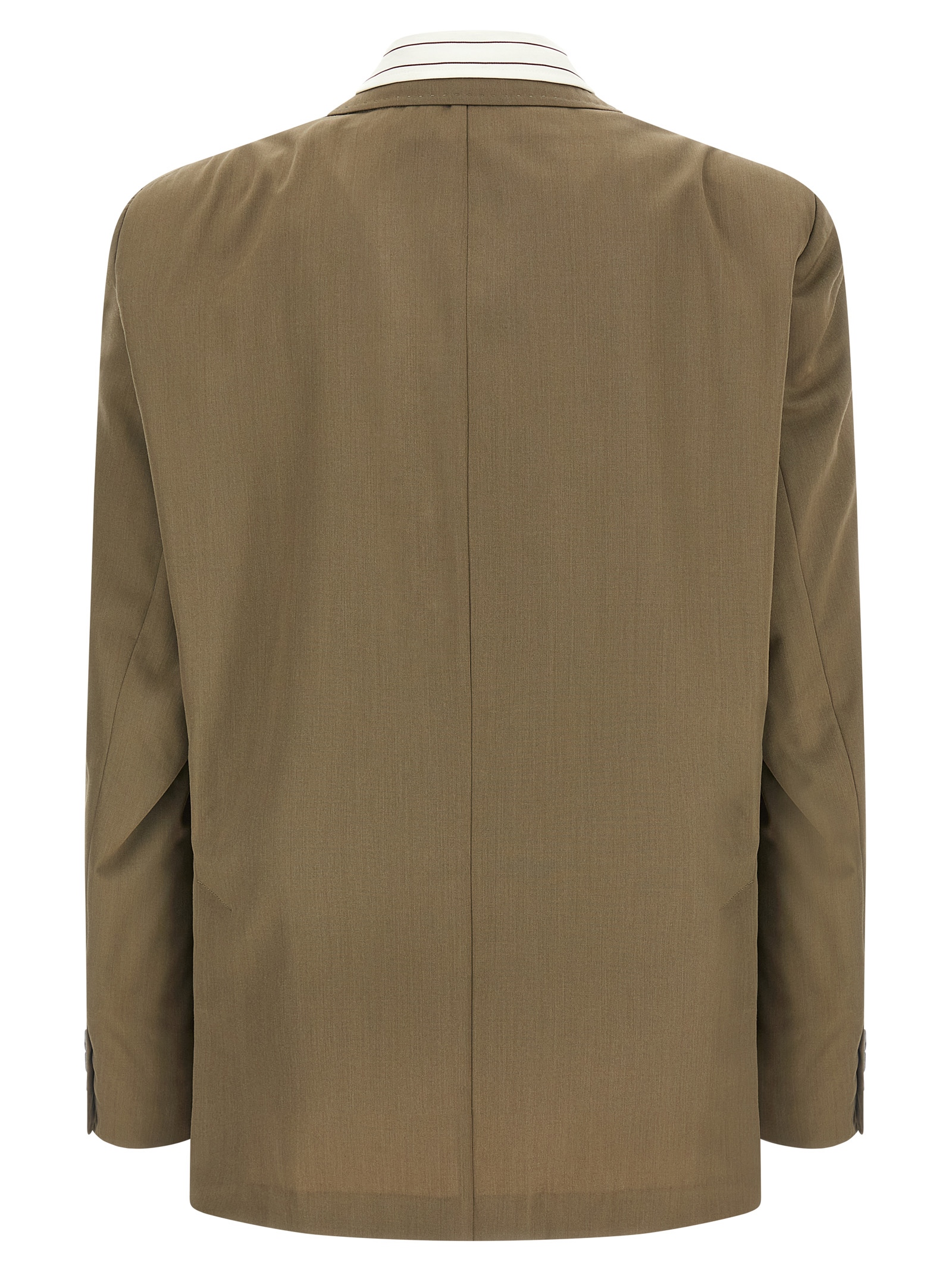 'Mix Layered Wool Gabardine' blazer A15JK031KHAKI (Maison Mihara Yasuhiro / ブレザー・ジャケット ) | Maison Mihara Yasuhiro (メゾン ミハラ ヤスヒロ)(1)