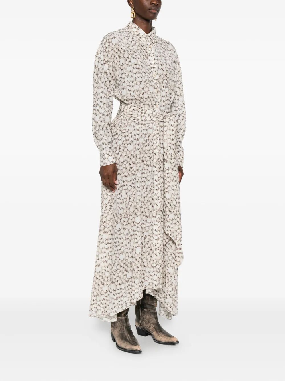 SAMANTHA LONG CREPE SHIRT DRESS RO0861FAC3J08I23EC (Isabel Marant / ワンピース・ドレス・オールインワン ) | Isabel Marant (イザベル マラン)(4)