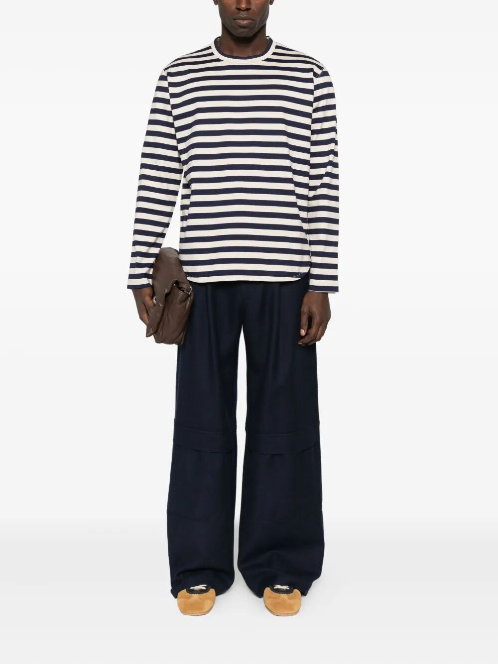 LONG-SLEEVED STRIPED COTTON T-SHIRT WPT0040511NAVYNATURAL (JUNYA WATANABE / Tシャツ・カットソー ) | JUNYA WATANABE (ジュンヤ ワタナベ)(1)