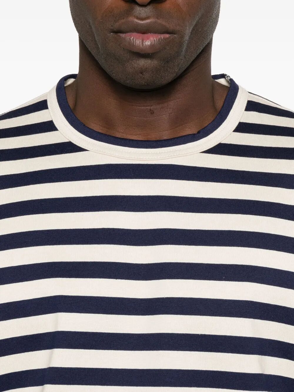LONG-SLEEVED STRIPED COTTON T-SHIRT WPT0040511NAVYNATURAL (JUNYA WATANABE / Tシャツ・カットソー ) | JUNYA WATANABE (ジュンヤ ワタナベ)(3)