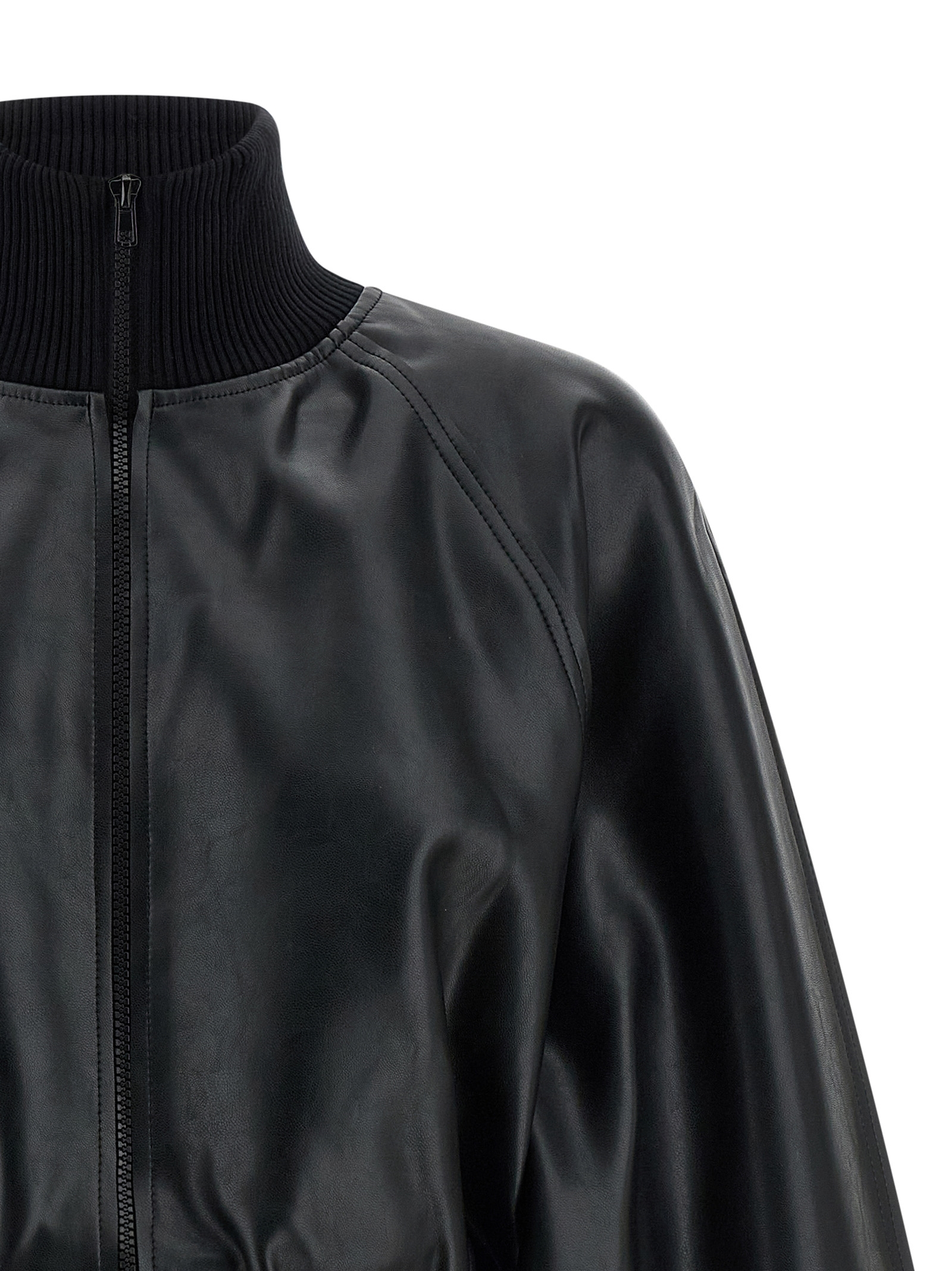 High neck bomber jacket ST3254LVR31001 (NORMA KAMALI / レザー&ファージャケット・コート ) | NORMA KAMALI (ノーマカマリ)(2)