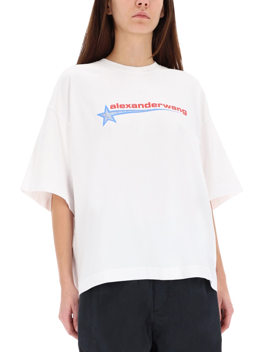T-SHIRT WITH LOGO UCC4251863100 (alexanderwang / Tシャツ・カットソー ) | alexanderwang (アレキサンダーワン)(3)