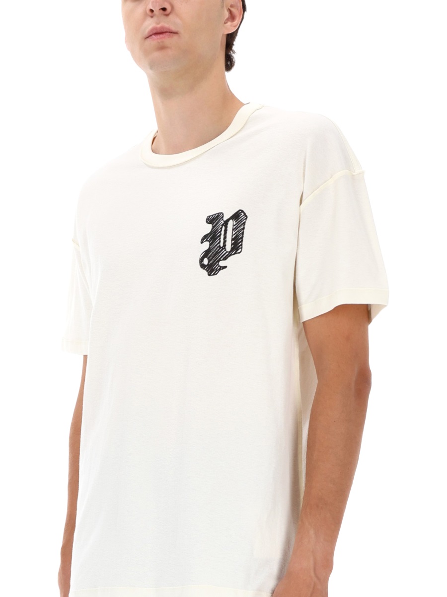 "SCRIBBLED P" T-SHIRT P101TWSP425OFFWHITE (PURPLE / Tシャツ・カットソー ) | PURPLE (パープル)(3)