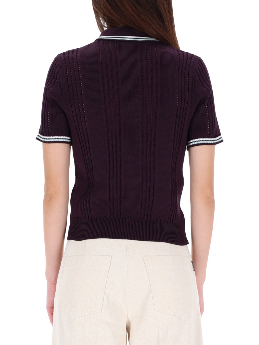 COTTON KNIT POLO SHIRT WAW25KW108901AUBERGINE (Casablanca / ポロシャツ ) | Casablanca (カサブランカ)(2)