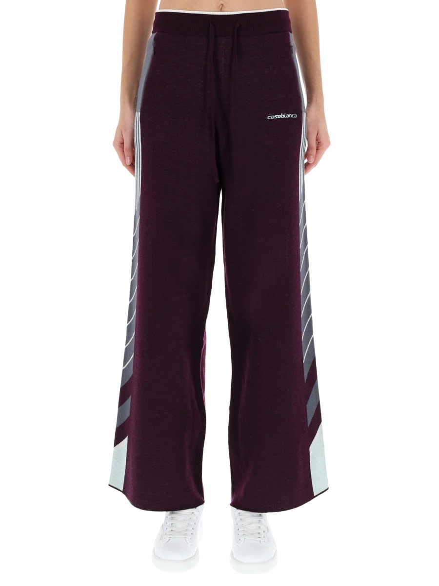 "DIAGONAL" TENNIS PANTS WAW25KW108601AUBERGINE (Casablanca / パンツ ) | Casablanca (カサブランカ)
