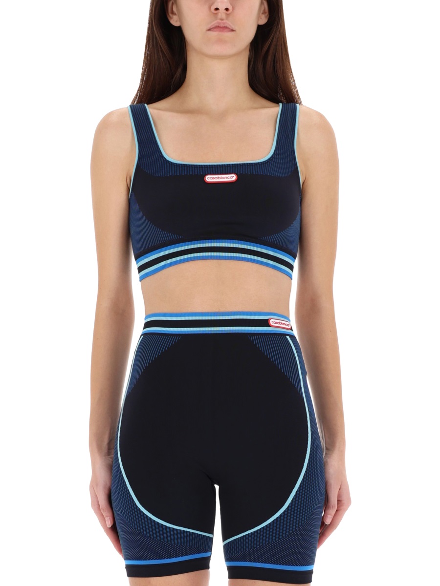 SEAMLESS BRALETTE WAW25ACT05101BLUEMULTI (Casablanca / タンクトップ・キャミソール ) | Casablanca (カサブランカ)