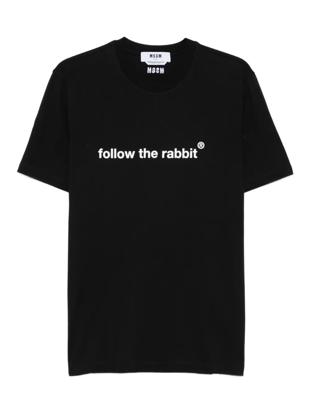 FOLLOW THE RABBIT PRINT COTTON T-SHIRT 3940MM12025779899 (MSGM / Tシャツ・カットソー ) | MSGM (エムエスジーエム)