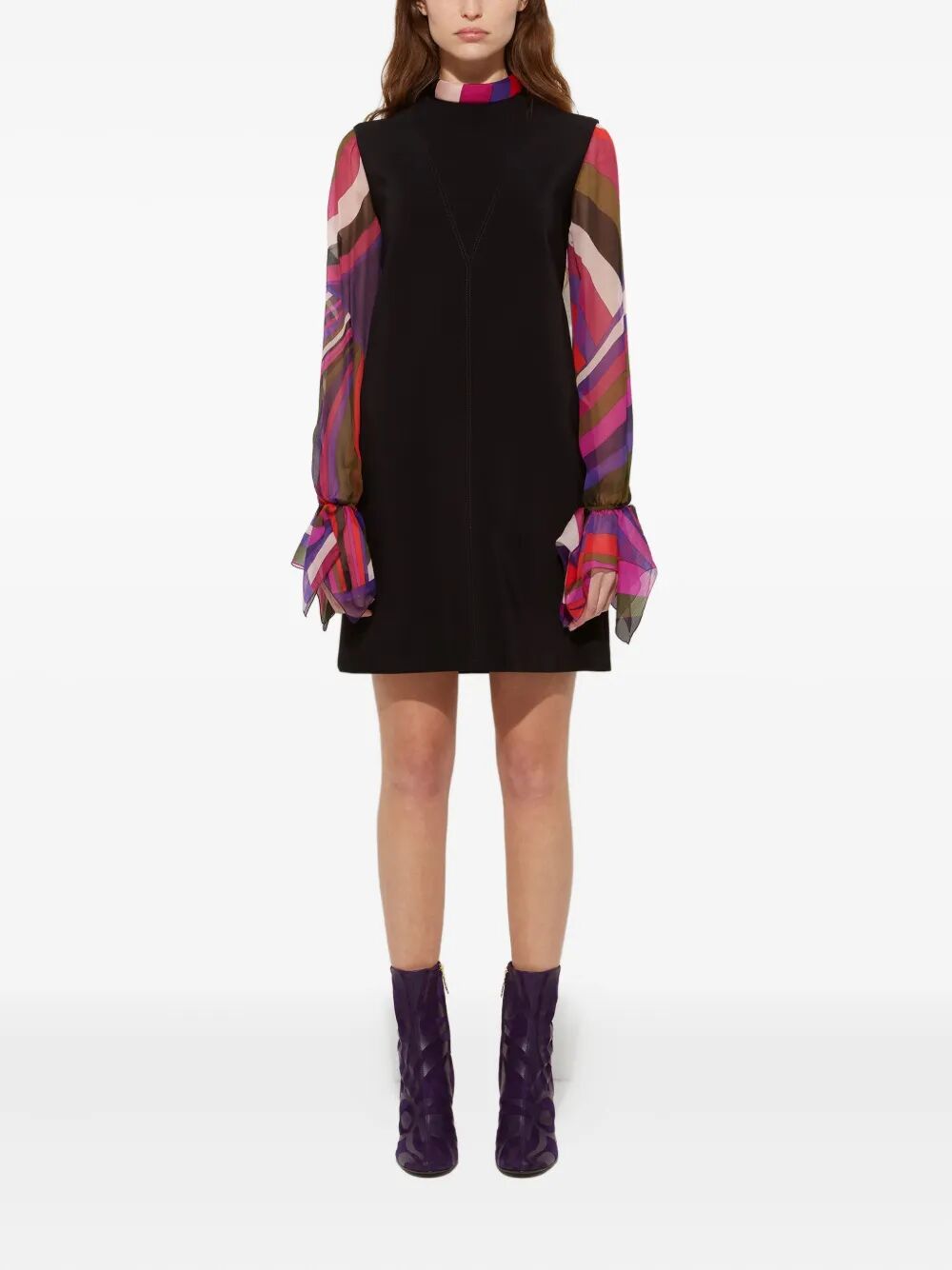 PRINTED SLEEVE HEAVY CADY SHEATH DRESS 5URG755U601999 (Emilio Pucci / ワンピース・ドレス・オールインワン ) | Emilio Pucci (エミリオプッチ)(1)