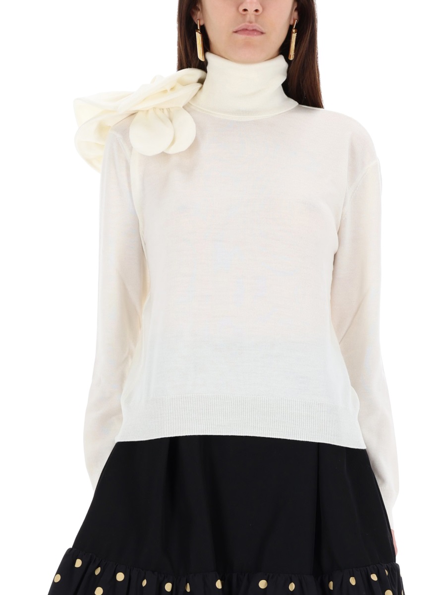 MESH WITH FLOWER DETAIL 090354010001 (MOSCHINO / ニット・セーター・カーディガン ) | MOSCHINO (モスキーノ)