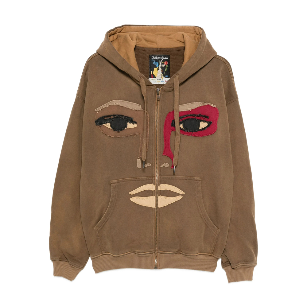 Sweatshirt Kidsuper HD06PATCHWORKDKBRO (KidSuper Studios / スウェット・フーディー ) | KidSuper Studios (キッドスーパー ストゥディオス)
