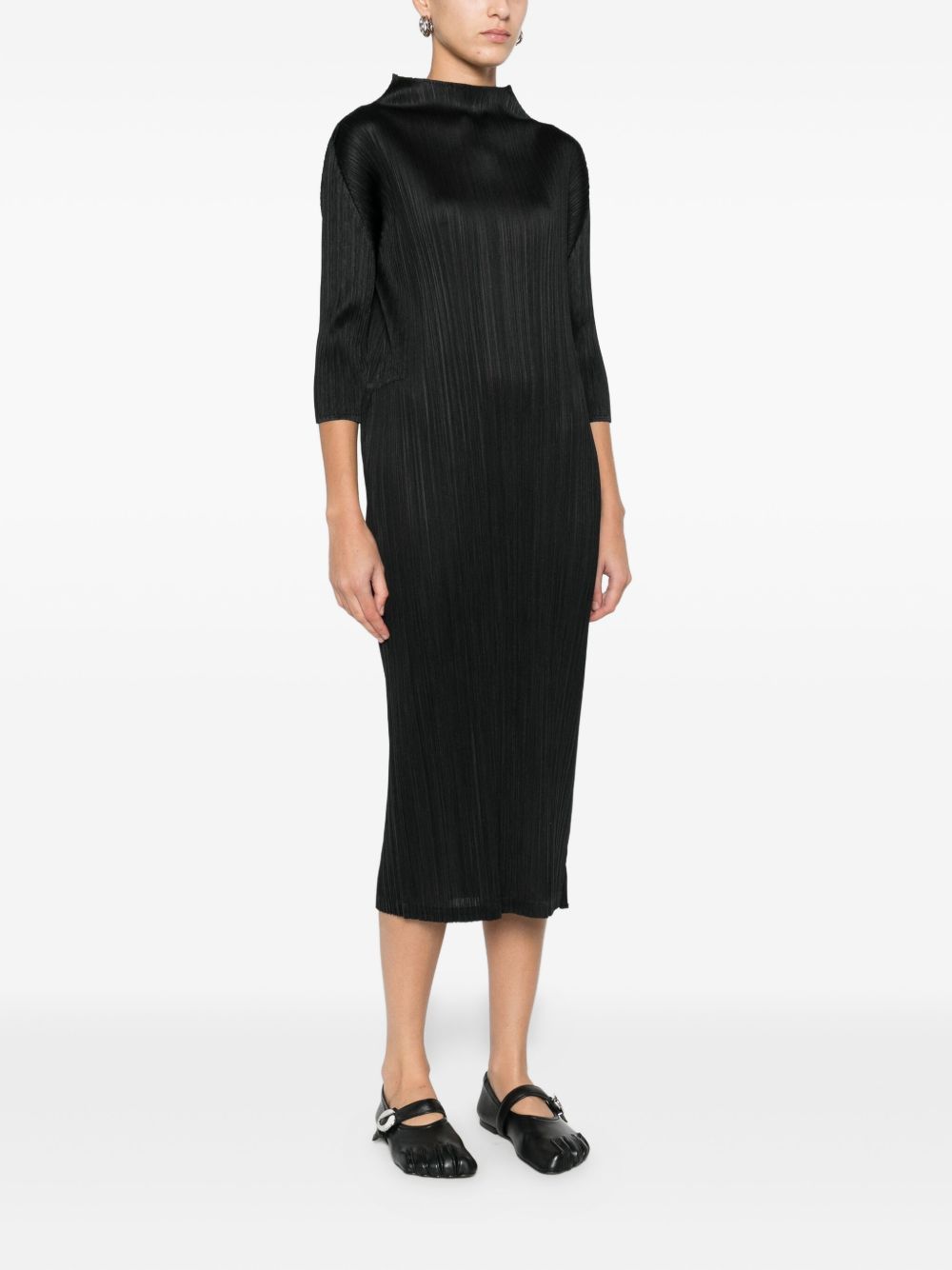 Pleats Please Dresses Black PP58JH13515 (PLEATS PLEASE ISSEY MIYAKE / ワンピース・ドレス・オールインワン ) | PLEATS PLEASE ISSEY MIYAKE (プリーツ プリーズ イッセイ ミヤケ)(2)