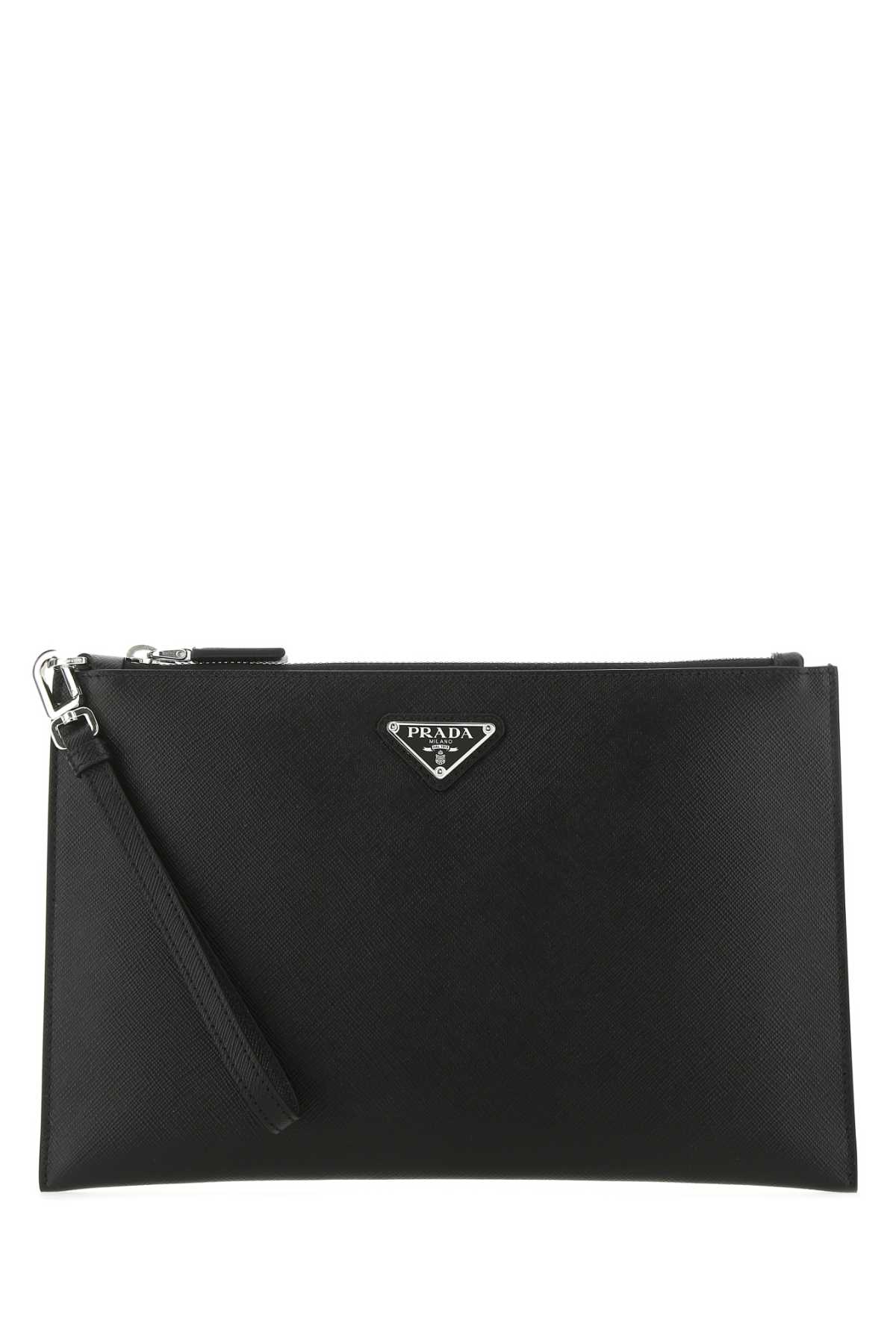 Black leather clutch 2NH005PN9F0002 (Prada / クラッチバッグ・ポーチ ) | Prada (プラダ)