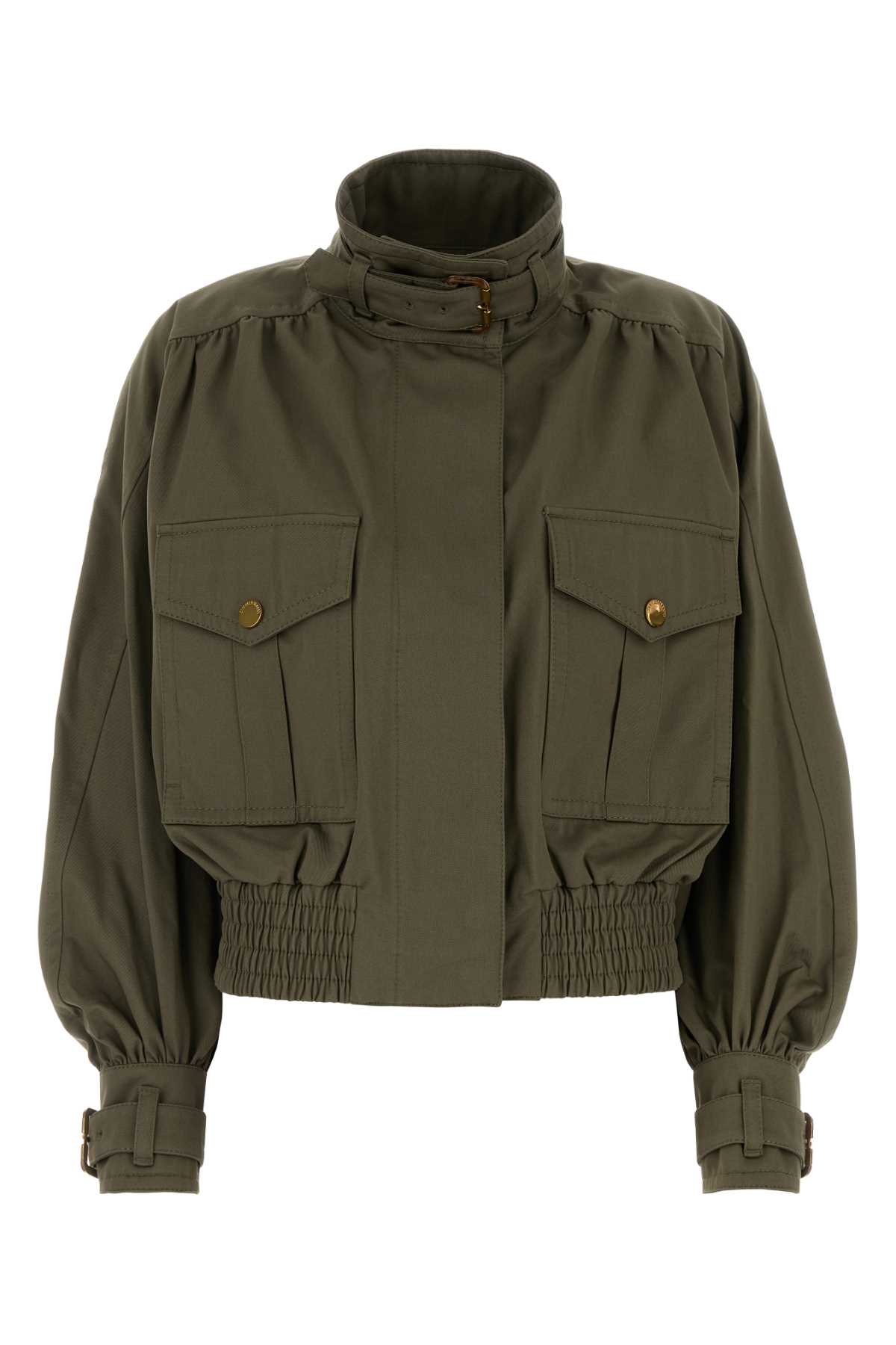 Army green cotton Hypnotic bomber jacket 4762JF251KHA (ZIMMERMANN / カジュアルジャケット ) | ZIMMERMANN (ジマーマン)