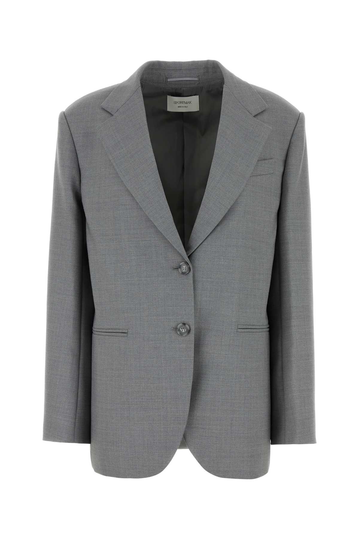 Grey wool Baffo blazer 2422046032600016 (Sportmax / ブレザー・ジャケット ) | Sportmax (スポーツマックス)