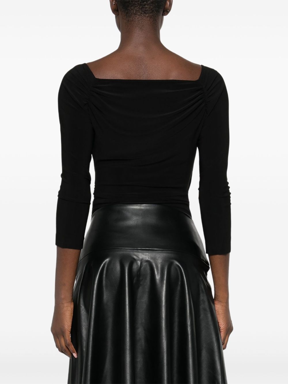 Norma Kamali Top Black KK325BPLR19001BLACK (NORMA KAMALI / ボディスーツ ) | NORMA KAMALI (ノーマカマリ)(4)