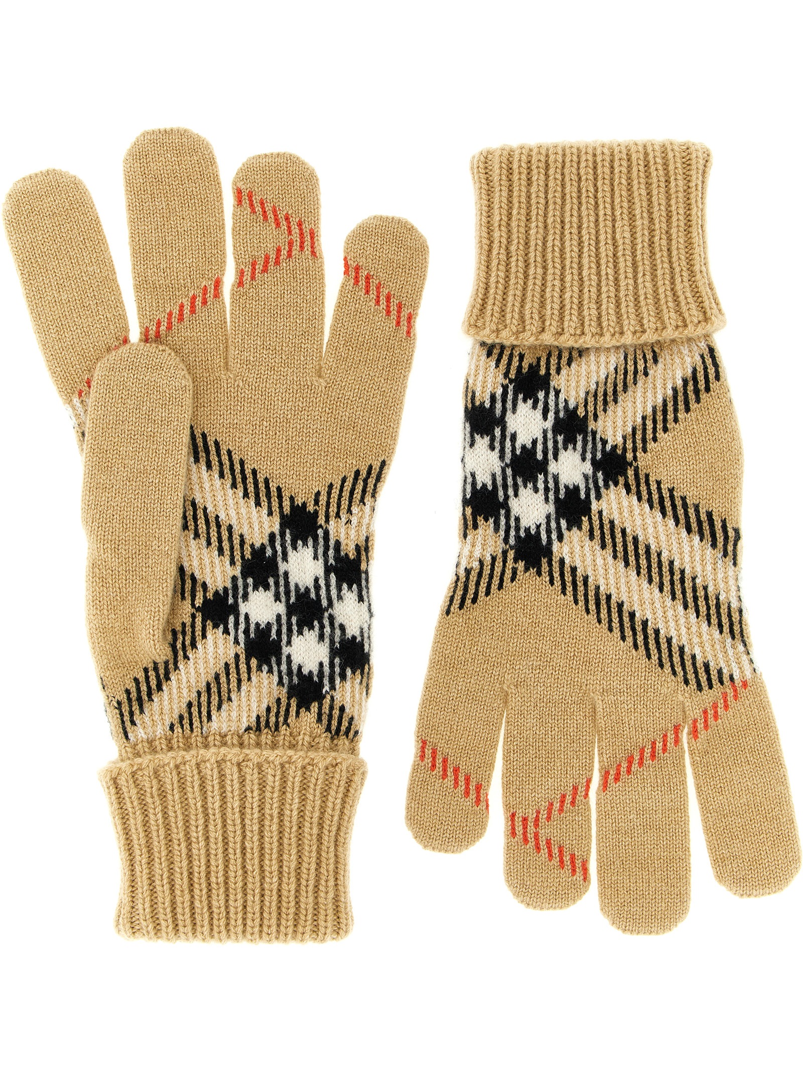 Check cashmere gloves 8114774SAND (Burberry / グローブ ) | Burberry (バーバリー)(1)