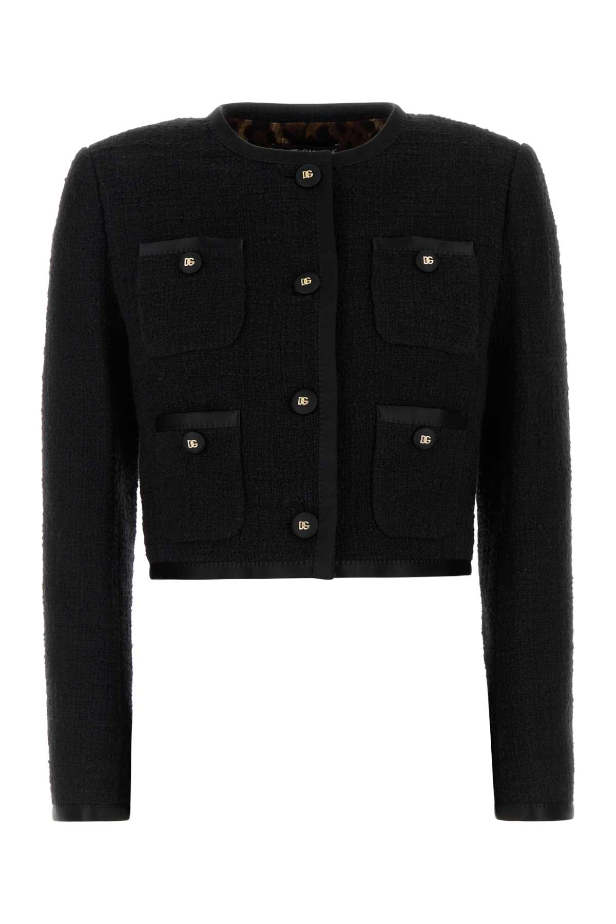 Black boucle blazer F27GOTGDDBZN0000 (Dolce & Gabbana / カジュアルジャケット ) | Dolce & Gabbana (ドルチェガッバーナ)
