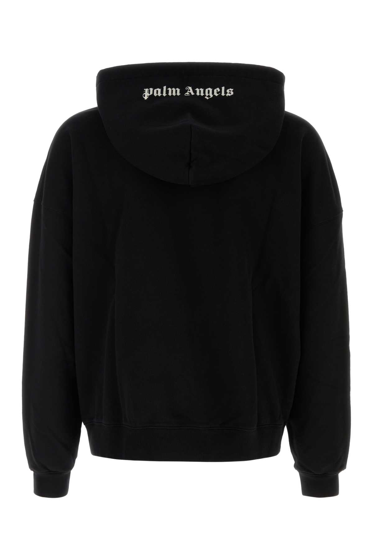 Black cotton oversize sweatshirt PMBB153C99FLE0021003 (Palm Angels / スウェット・フーディー ) | Palm Angels (パームエンジェルス)(1)