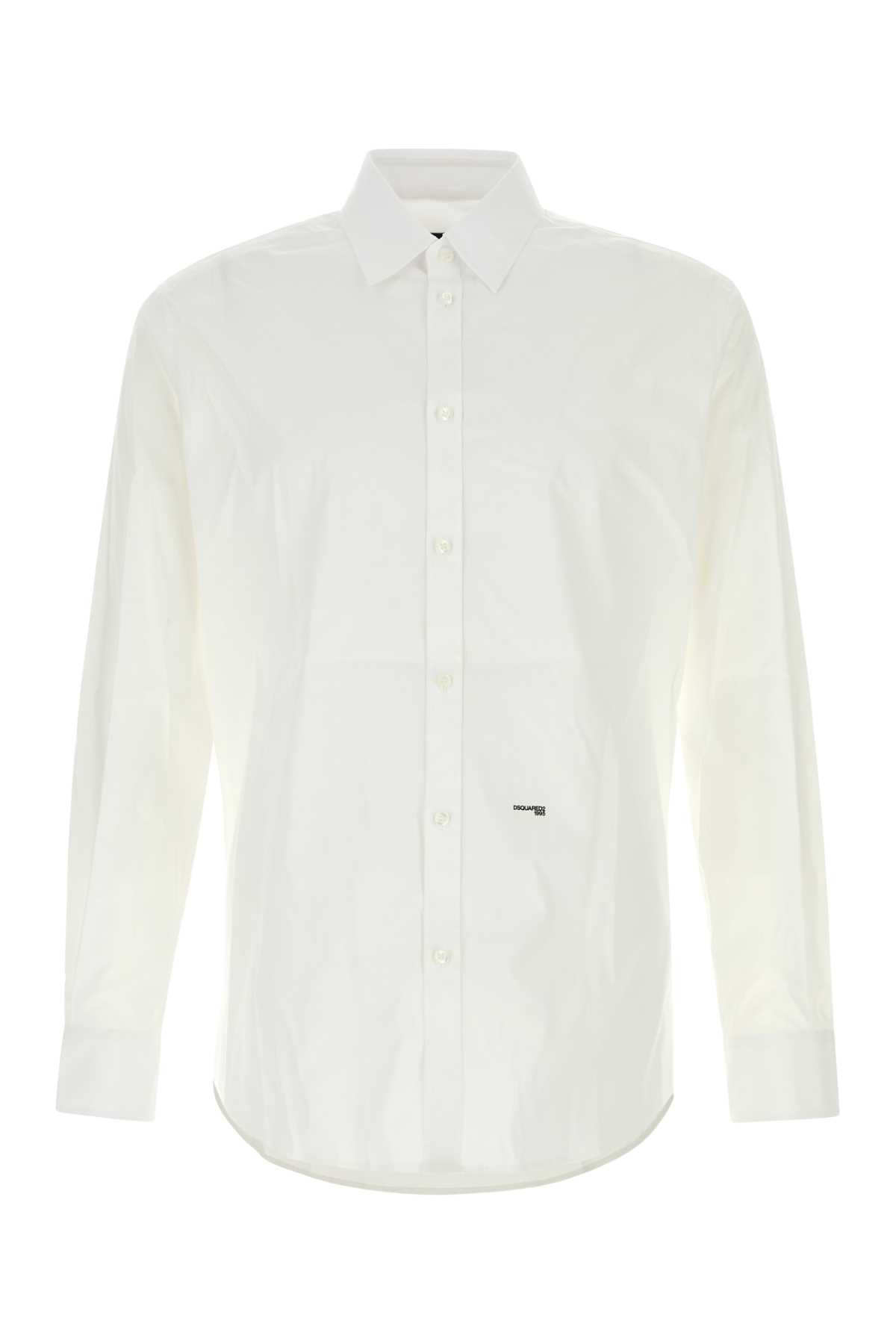 White stretch poplin shirt S74DM0659S44131100 (Dsquared2 / シャツ・ブラウス ) | Dsquared2 (ディースクエアード)