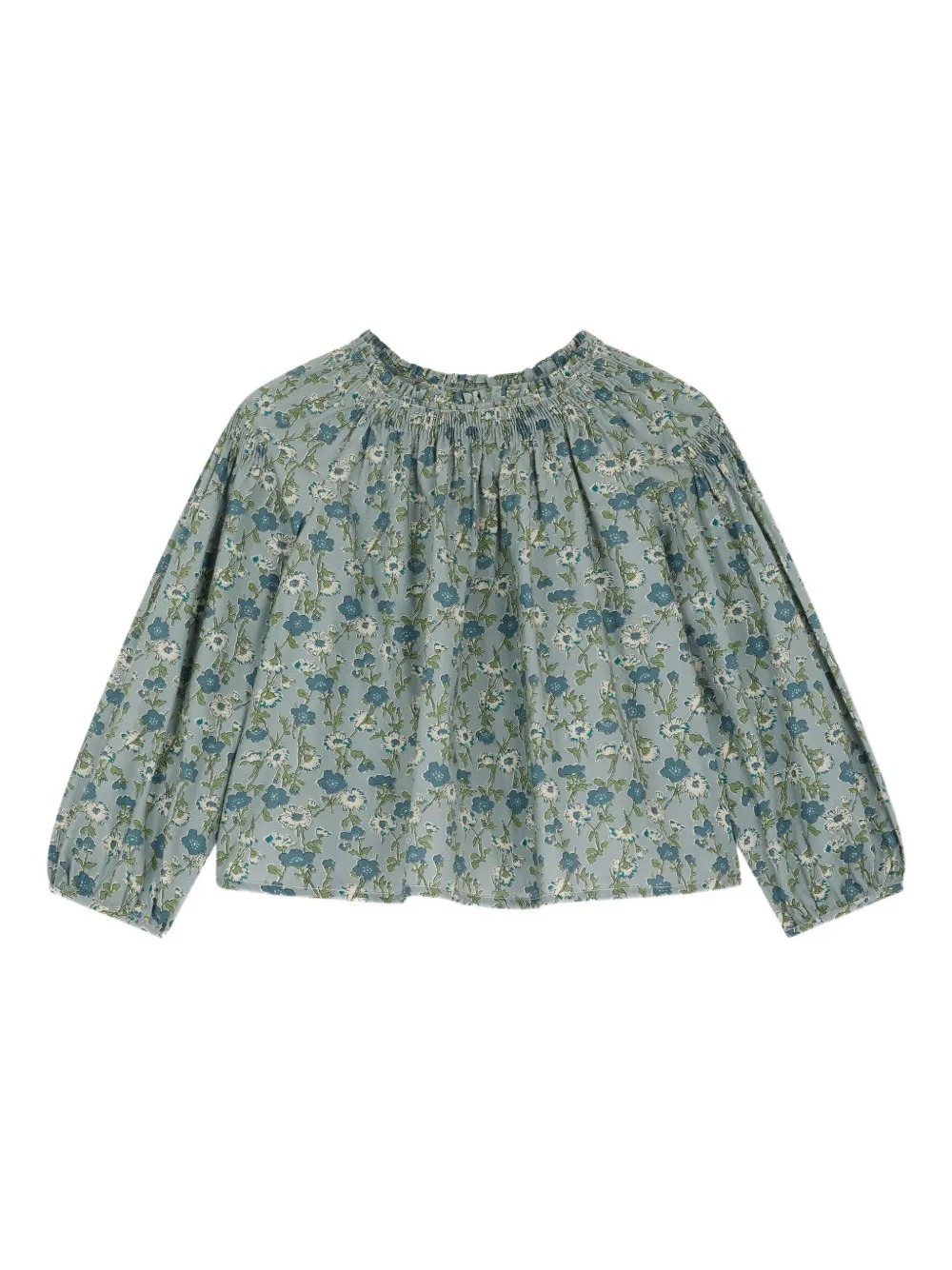 BLANDINE ORGANIC COTTON GATHERED BLOUSE W05GBLW00022543 (Bonpoint / シャツ・ブラウス ) | Bonpoint (ボンポワン)