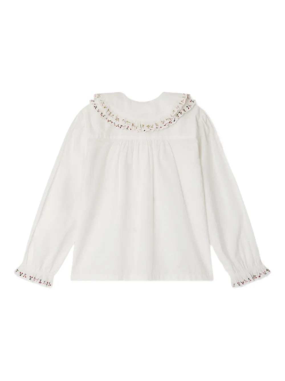 JANEKE ORGANIC COTTON PLEATED BLOUSE WITH EMBROIDERED COLLAR W05GBLW00018102 (Bonpoint / シャツ・ブラウス ) | Bonpoint (ボンポワン)(1)