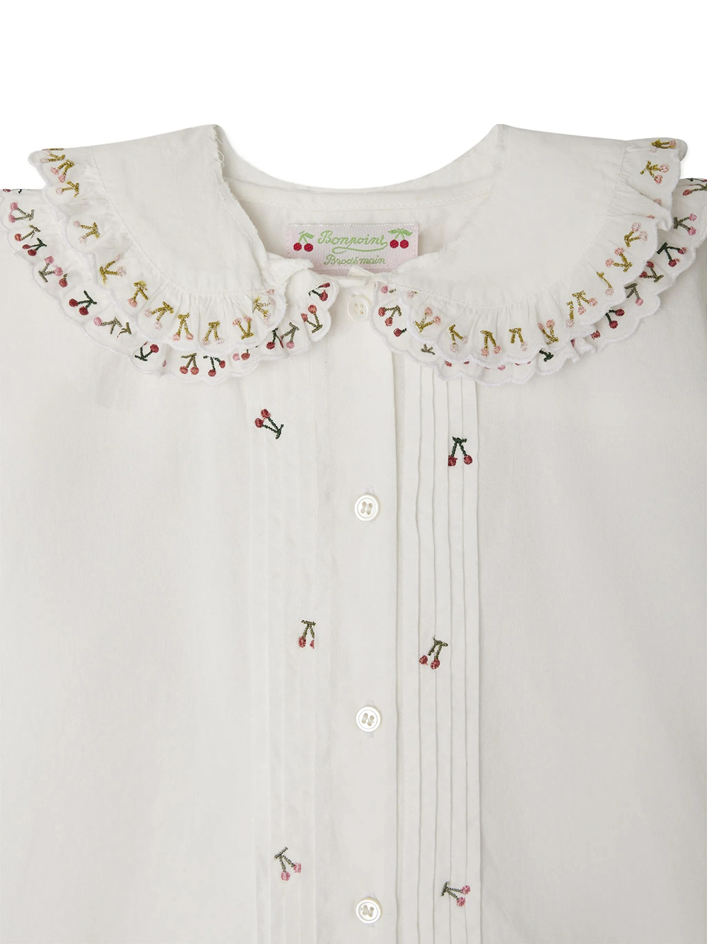 JANEKE ORGANIC COTTON PLEATED BLOUSE WITH EMBROIDERED COLLAR W05GBLW00018102 (Bonpoint / シャツ・ブラウス ) | Bonpoint (ボンポワン)(2)