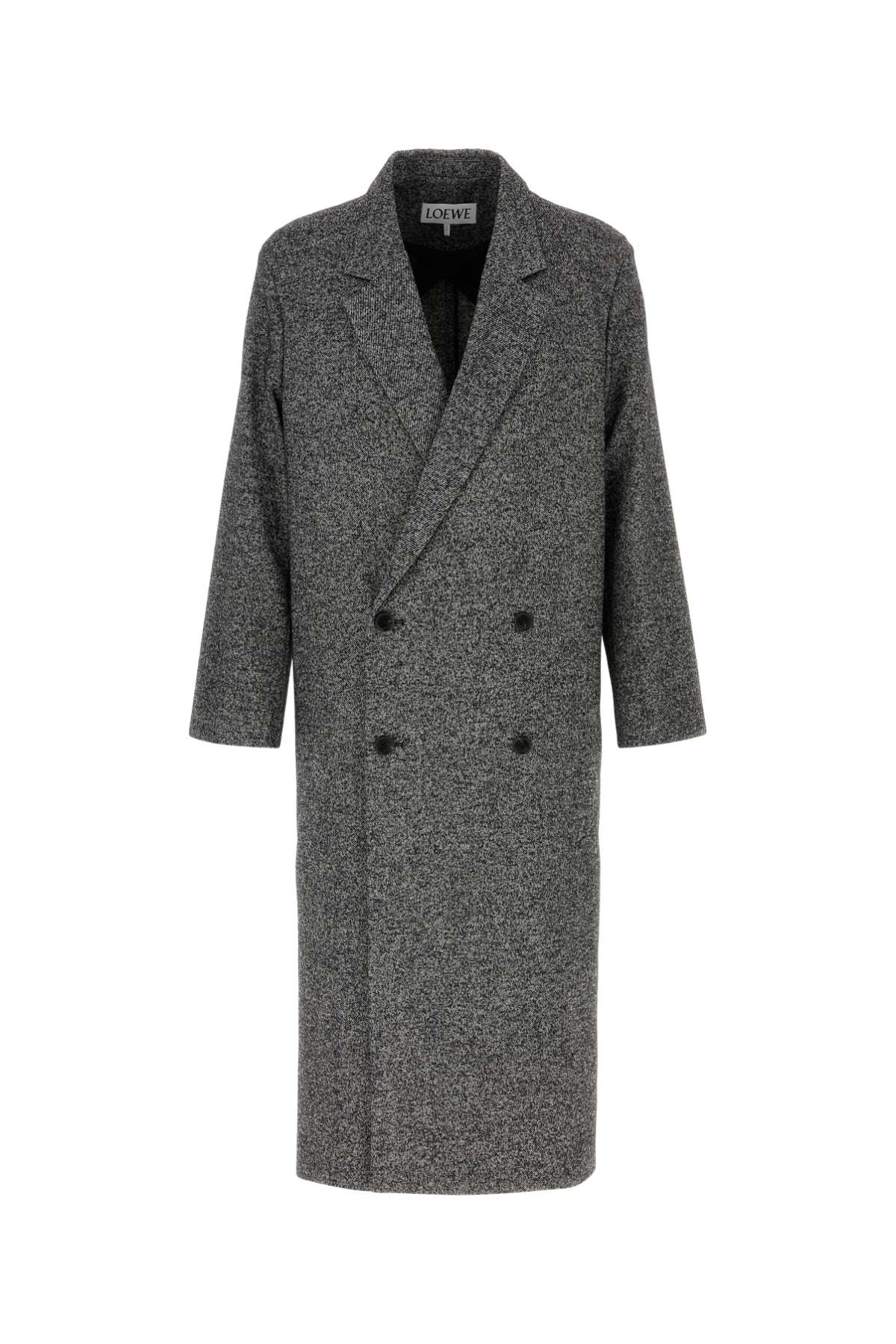Two-tone wool blend coat H526Y01WD6BLACKWHITE (LOEWE / コート ) | LOEWE (ロエベ)
