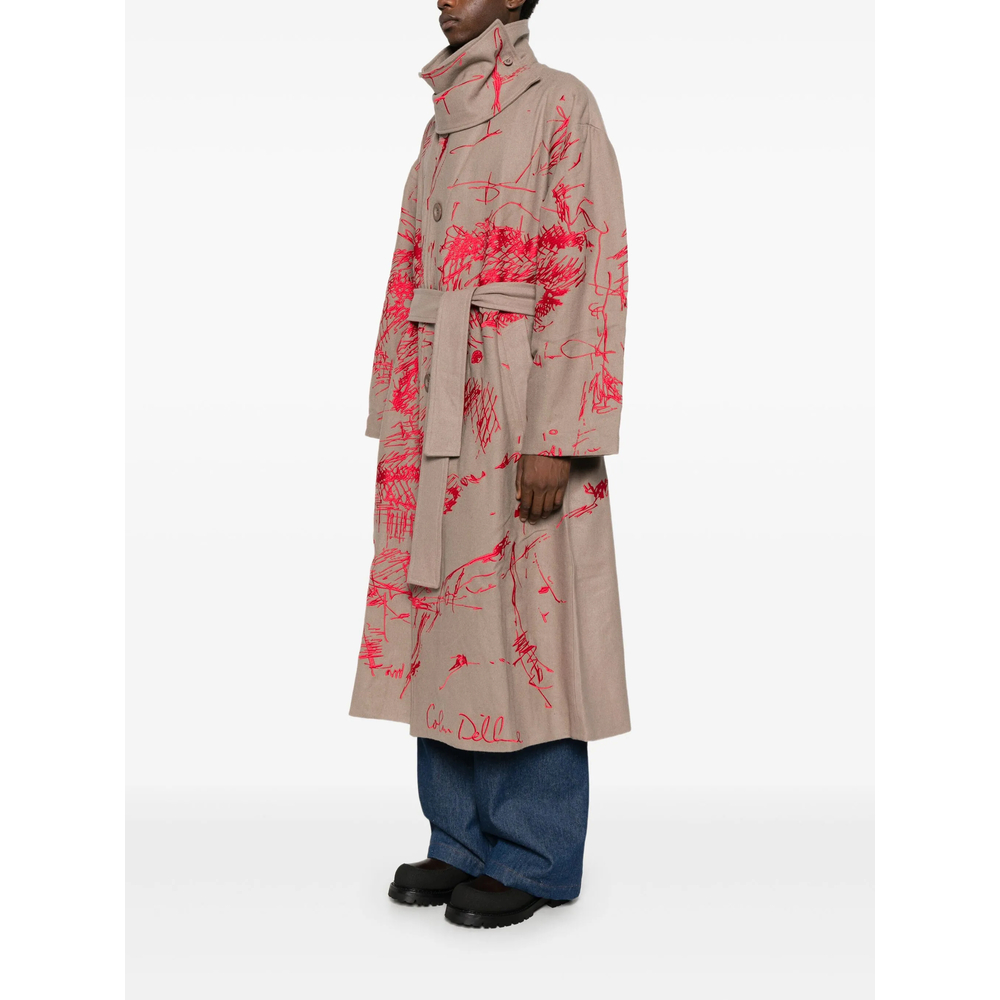 Coat Kidsuper OW18HATCHEDCREAM (KidSuper Studios / コート ) | KidSuper Studios (キッドスーパー ストゥディオス)(4)