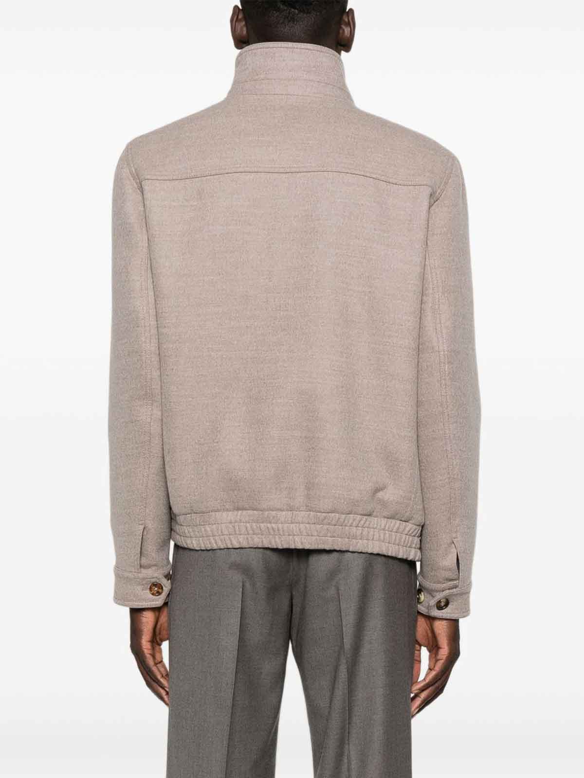 High-Neck Wool Jacket With Zip MY4966379CNH07 (Brunello Cucinelli / カジュアルジャケット ) | Brunello Cucinelli (ブルネロ・クチネリ)(4)