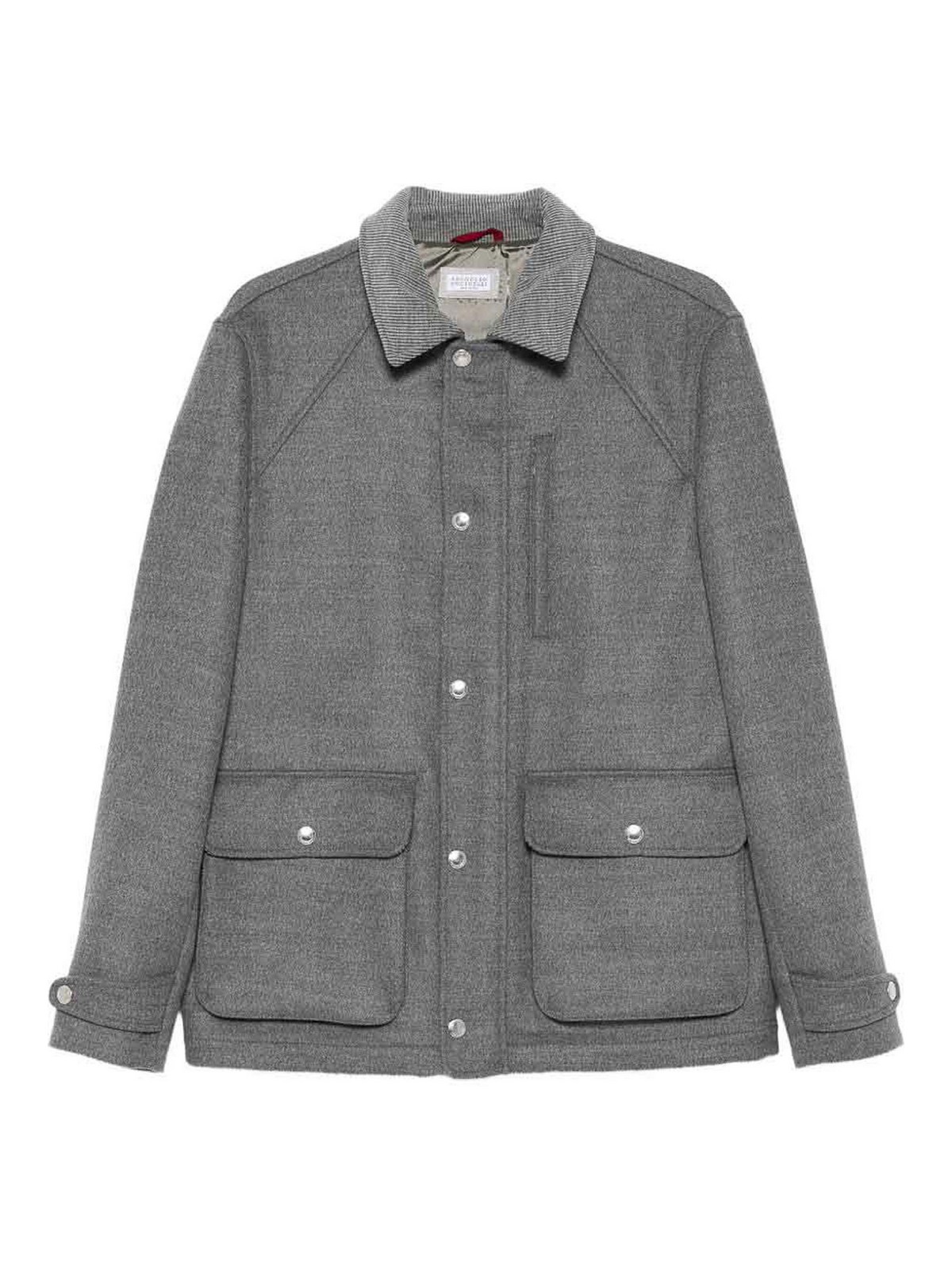 Pure Gray Wool Jacket MY4966382CL717 (Brunello Cucinelli / カジュアルジャケット ) | Brunello Cucinelli (ブルネロ・クチネリ)
