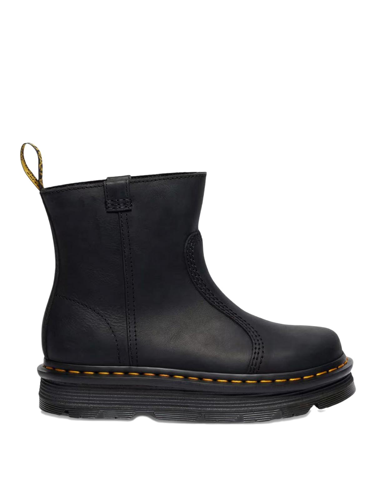 Zebzag Rigger Ankle Boots In Black Leather 42662001 (DR.MARTENS / ブーツ ) | DR.MARTENS (ドクターマーチン)